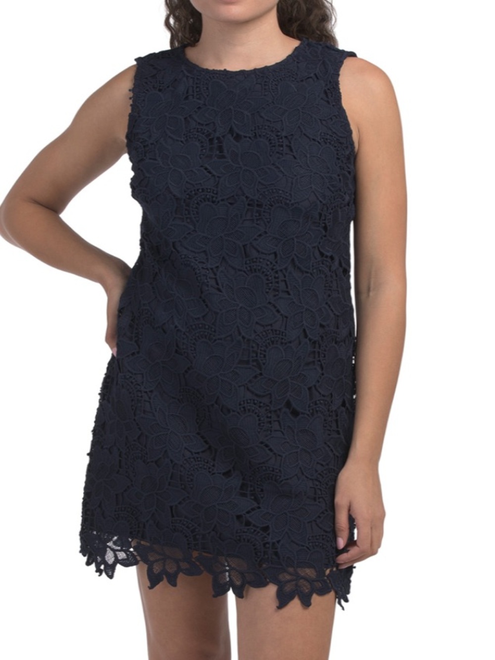 Walter Baker Navy Floral Lace Mini Dress - Size 6 - NWT